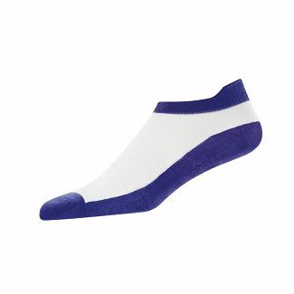 Women's Footjoy ProDry Golf Socks White/Purple NZ-72426